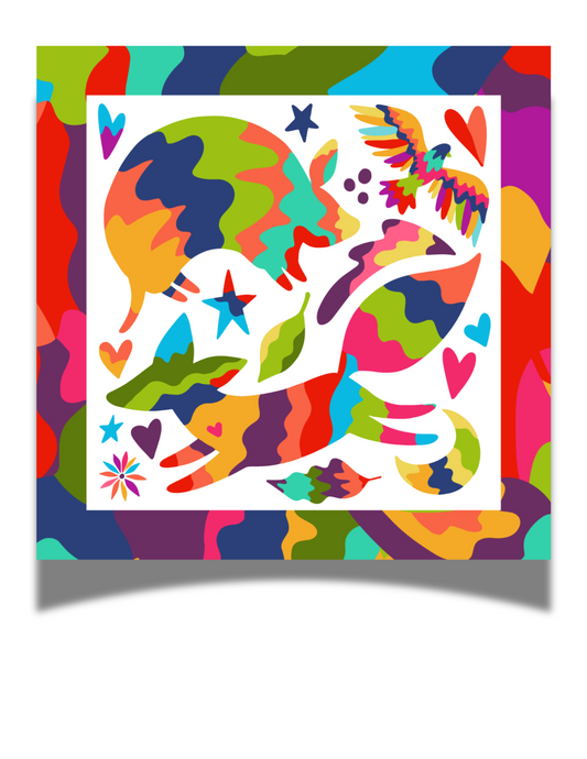 Joyful Otomi Cocktail Napkin